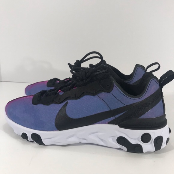 Nike WMNS React Element 55 PRM Black/Fuschia - Picture 3 of 6
